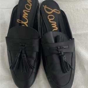 Sam Edelman Black Leather Paris mules